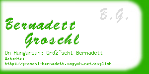 bernadett groschl business card